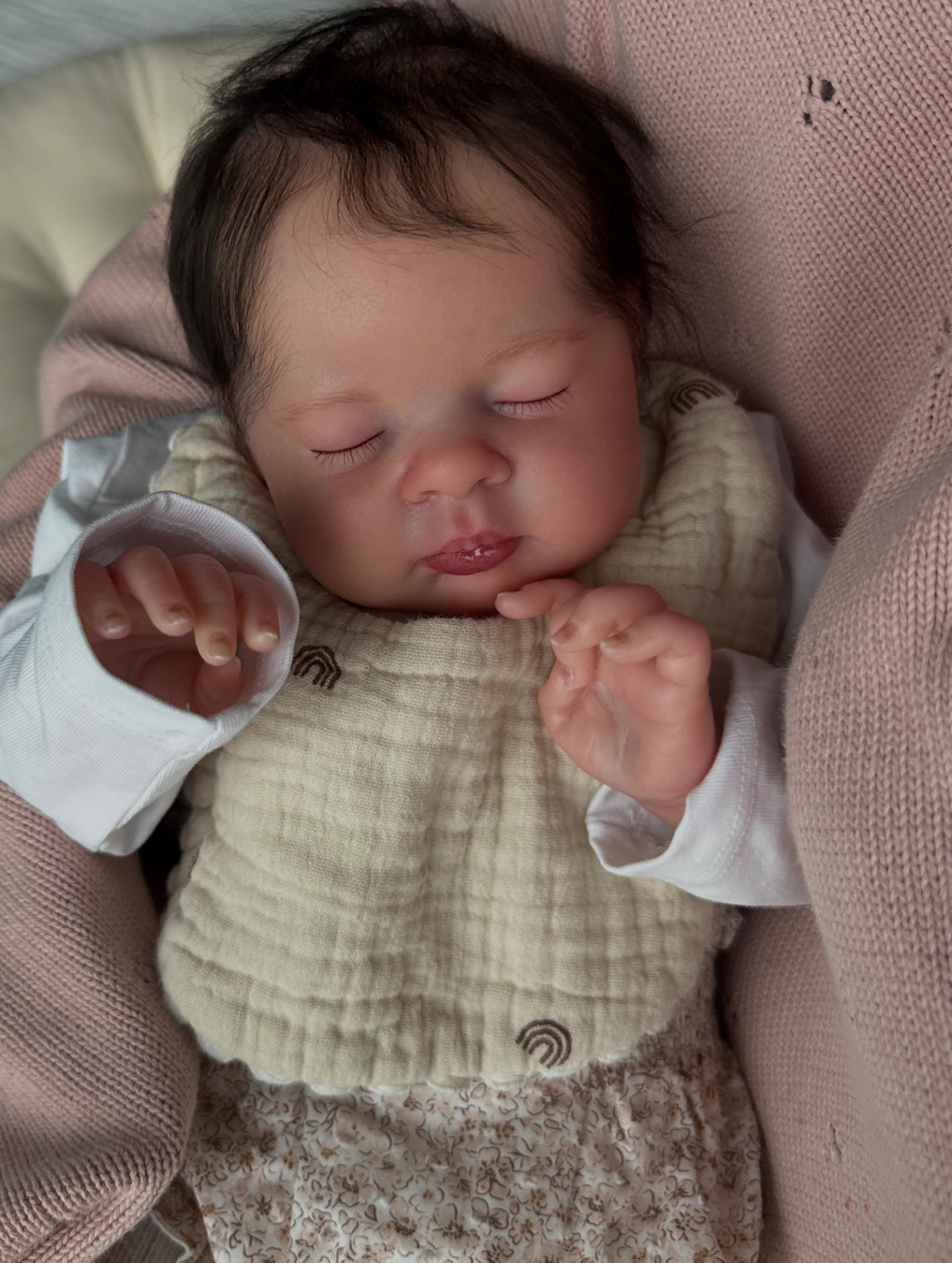 Elodie — Full Silicone Sleeping Newborn — sleeping newborn reborn doll, photo 4