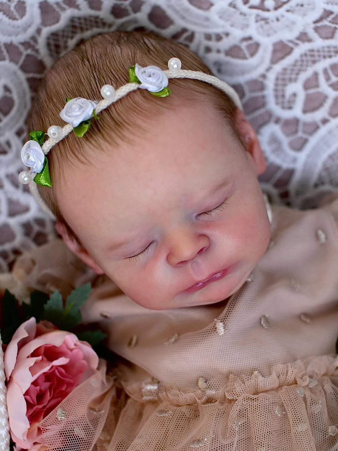 Rose & Ruby — Twin Set — sleeping newborn reborn twin set, photo 5