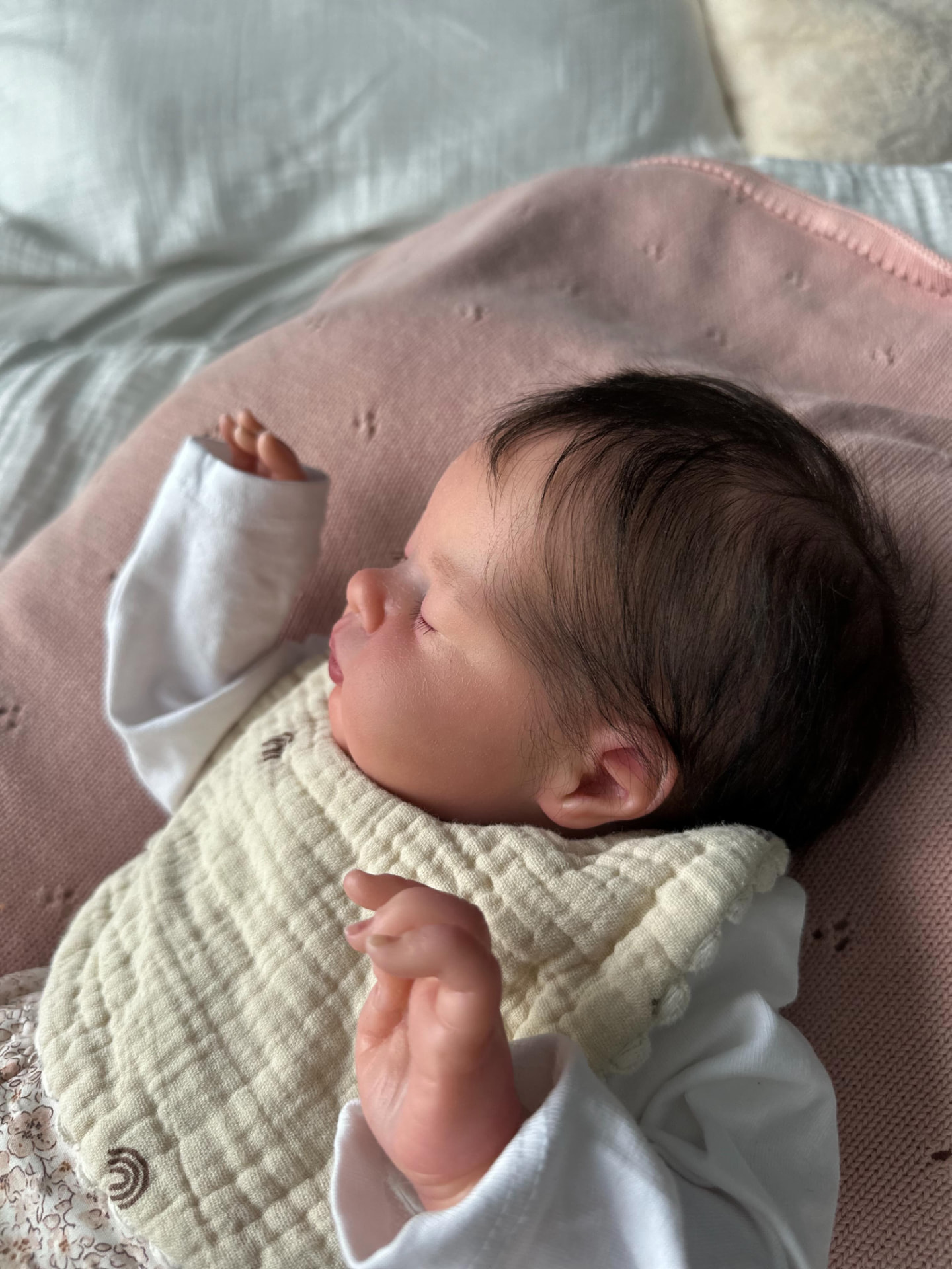 Elodie — Full Silicone Sleeping Newborn — sleeping newborn reborn doll, photo 3
