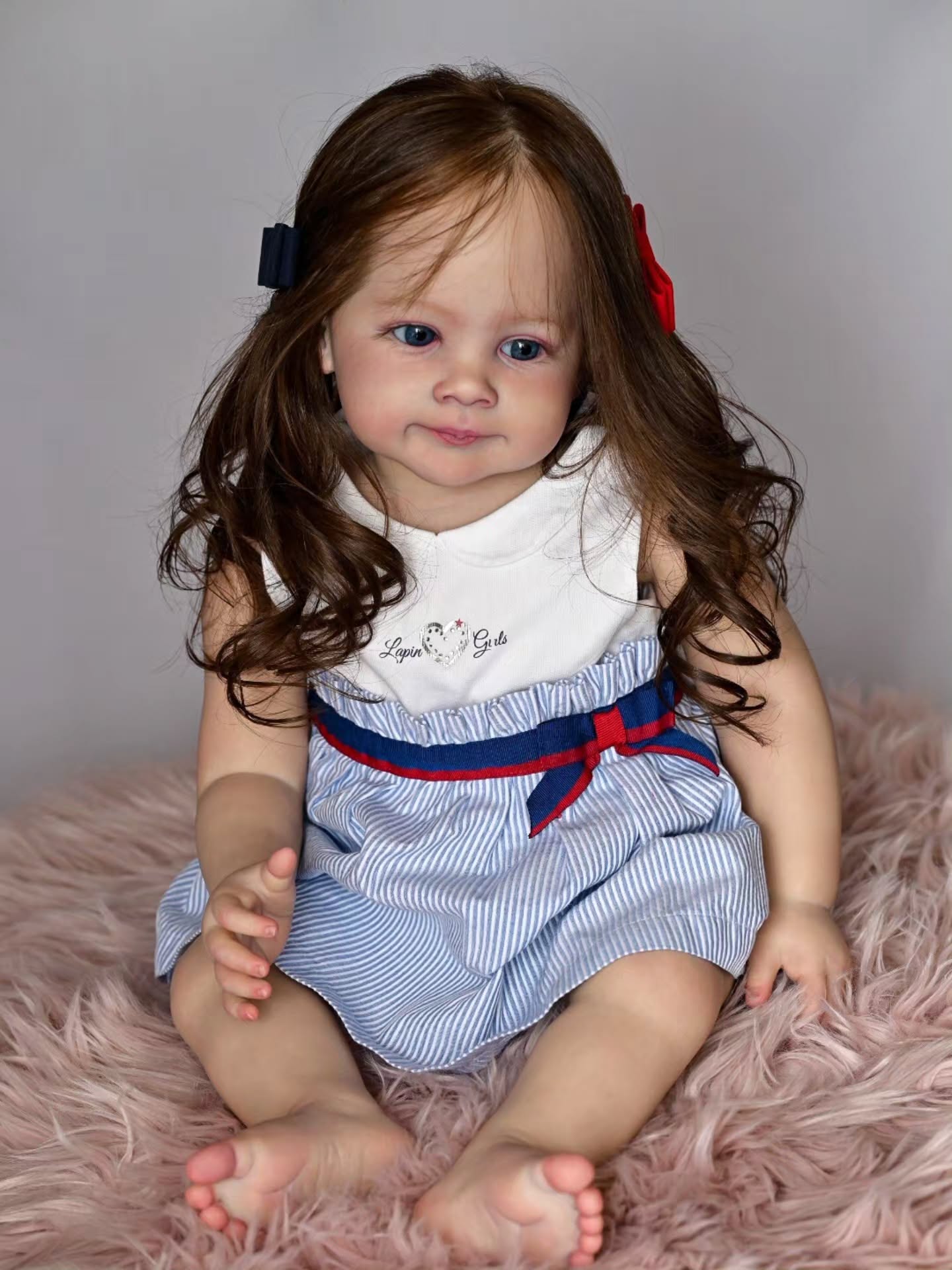 Lily — Curly Toddler Reborn Doll — awake toddler reborn doll, photo 5