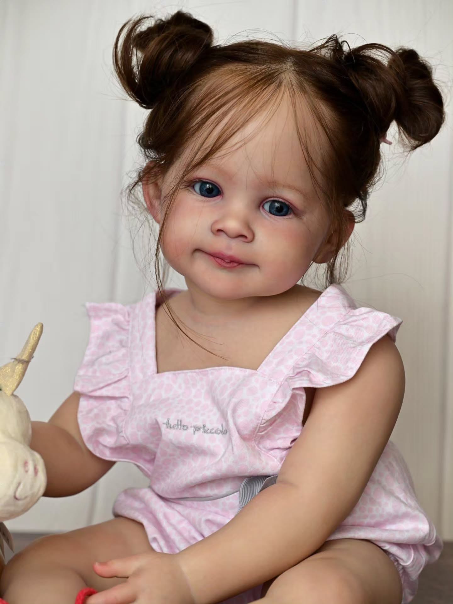 Lily — Curly Toddler Reborn Doll — awake toddler reborn doll, photo 8