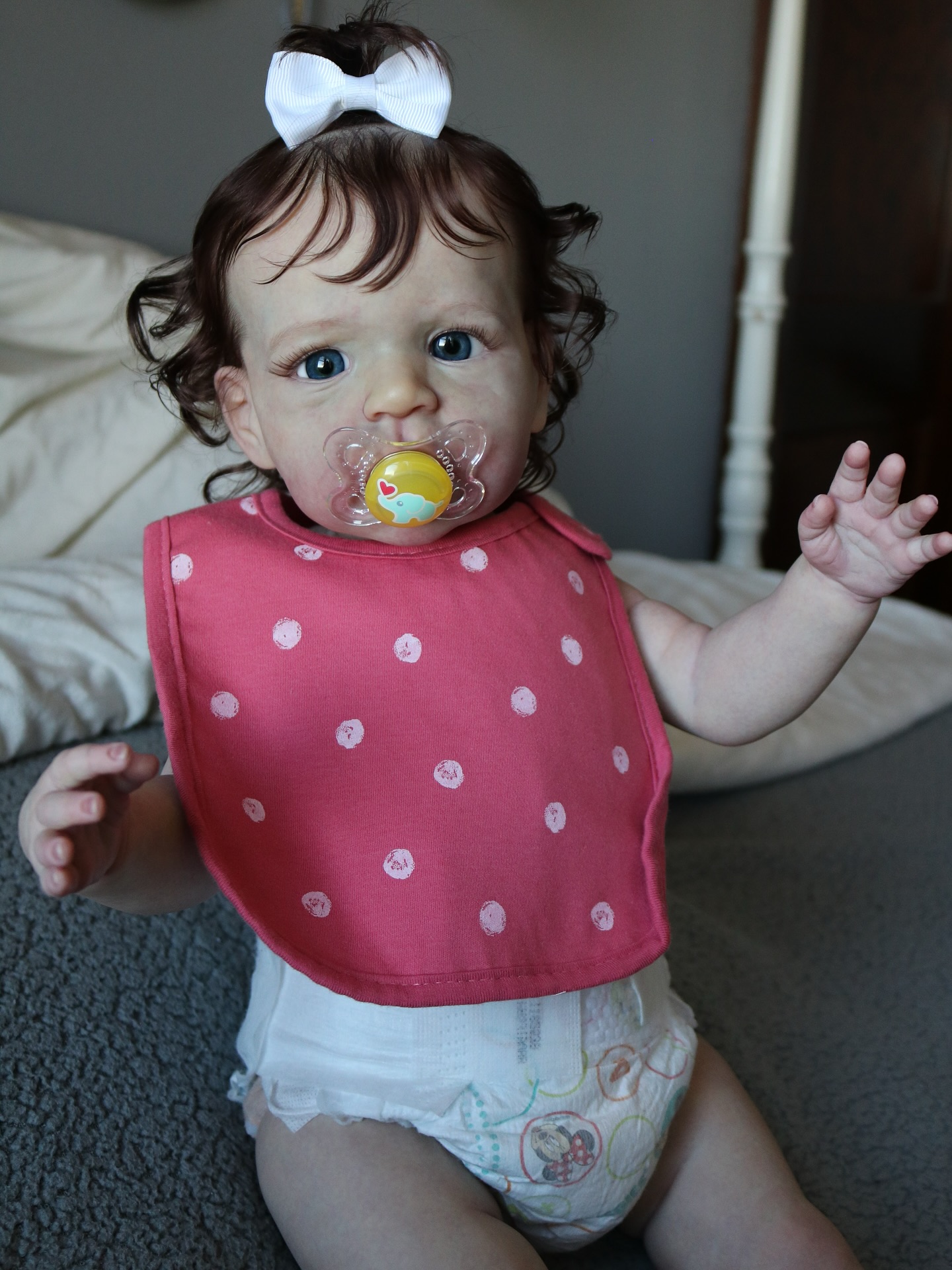 Aurelia — Curly Toddler Reborn Doll — awake toddler reborn doll, photo 6