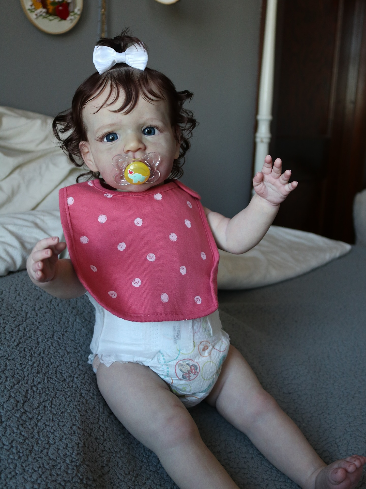 Aurelia — Curly Toddler Reborn Doll — awake toddler reborn doll, photo 5