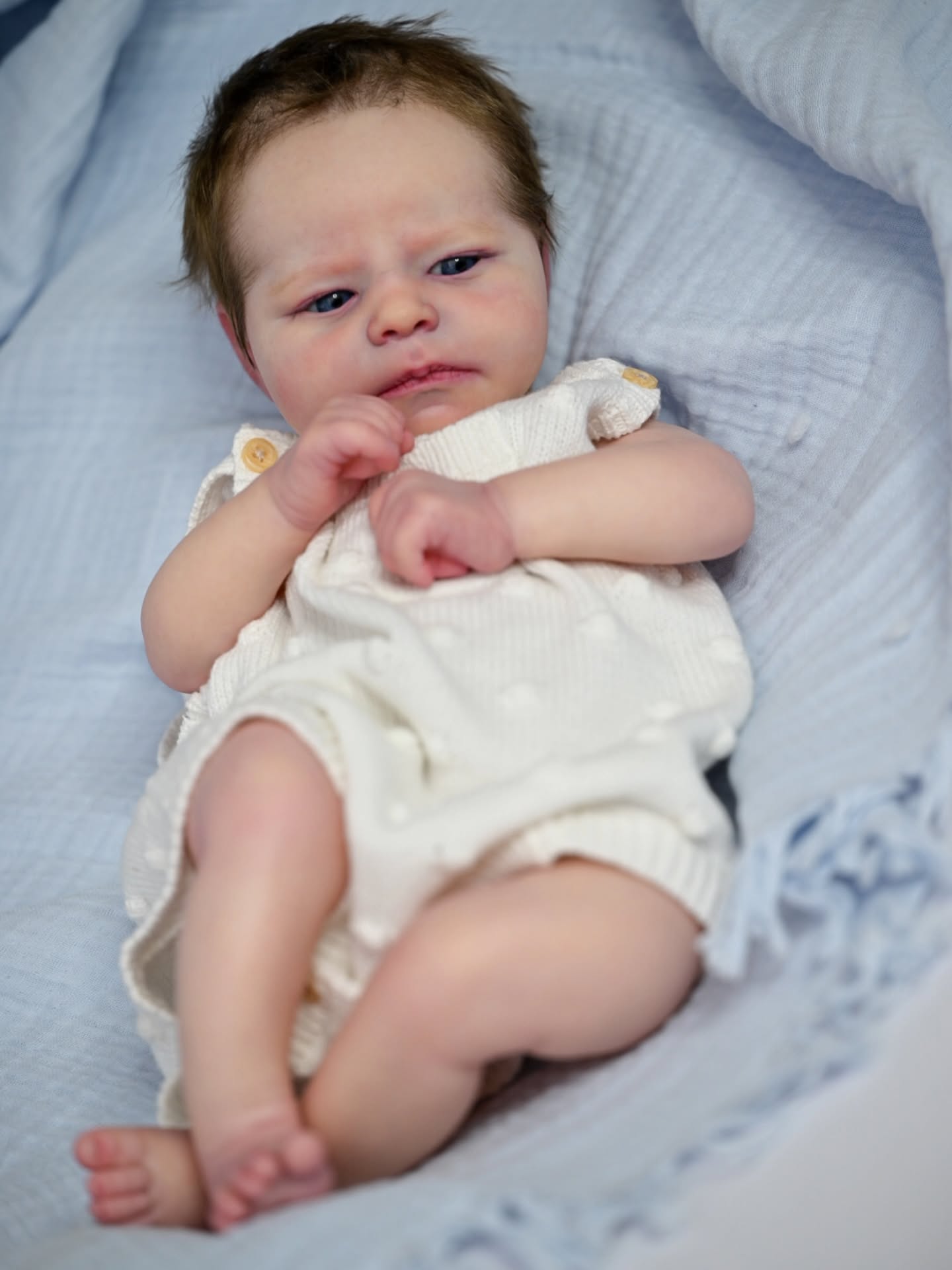 Albie — Full Silicone Awake Newborn — awake newborn reborn doll, photo 4